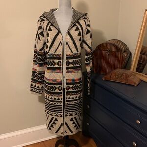 NWT Northern Angel Aztec Pattern Hooded Cardigan